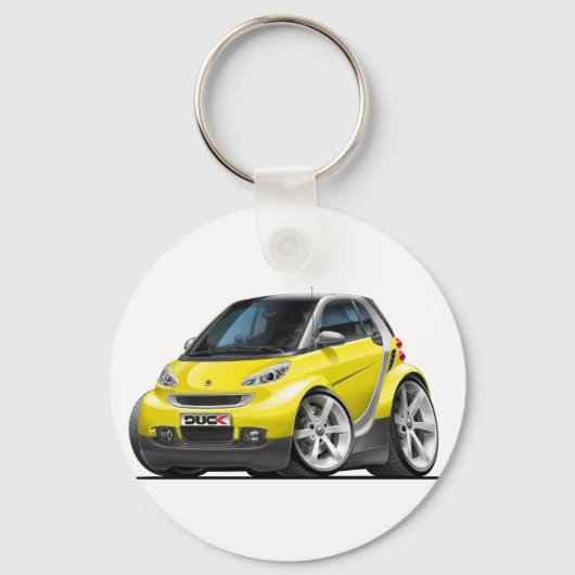 Smart Yellow Car Sleutelhanger (Voorkant)