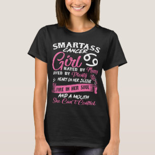 Smartass Cancer Girl Horoscope Astrologie T-shirt