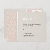 SmartElegance Coral RSVP Uitnodiging Briefkaart (Voorkant / Achterkant)