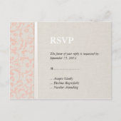 SmartElegance Coral RSVP Uitnodiging Briefkaart (Voorkant)