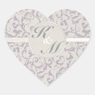 SmartElegance lavender Wedding Collectie Hart Sticker