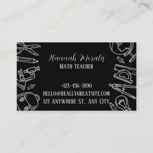 SmartMath Tutoring Services Visitekaartje (Voorkant)