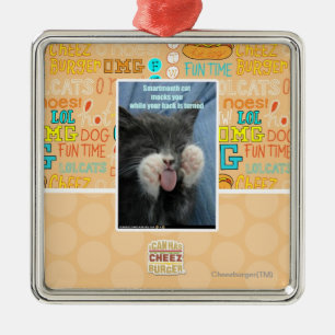 Smartmouth cat metalen ornament