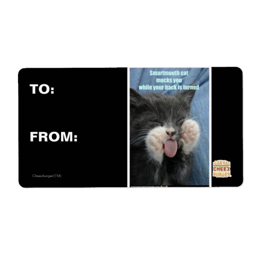 Smartmouth kat etiket (Voorkant)