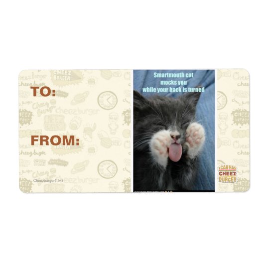 Smartmouth kat etiket (Voorkant)