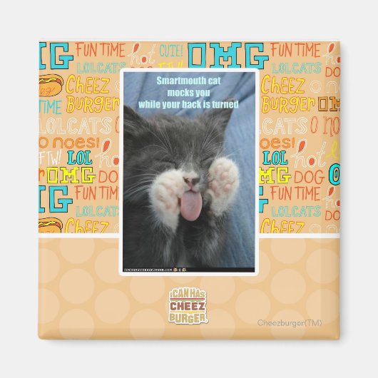 Smartmouth kat magneet (Voorkant)