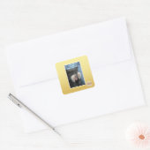 Smartmouth kat vierkante sticker (Envelop)