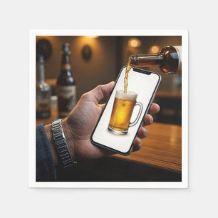 Smartphone Bier Mok Servet