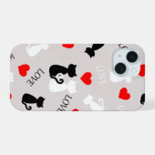 Smartphone case with cats iPhone 15 hoesje (Achterkant horizontaal)
