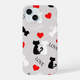 Smartphone case with cats iPhone 15 hoesje