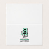 smartphone met dollarbiljet visitekaartjes (Buitenkant ongevouwen)