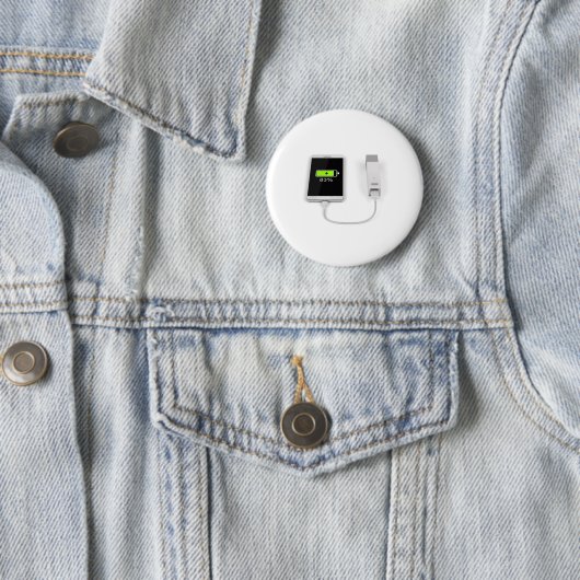 Smartphone-oplading met energiebank ronde button 5,7 cm (In situ)