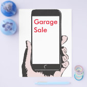 Smartphone rommelmarkt. flyer (Enkel)