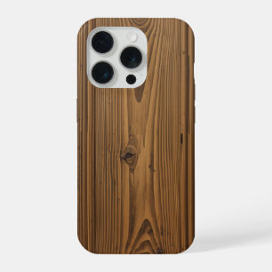 Smartphonehoesje met houtstructuur iPhone 15 pro hoesje