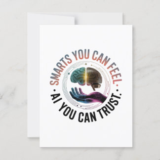 Smarts die je kunt voelen - AI Brain futuristisch  Briefkaart