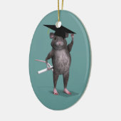 Smartste rat in de stad keramisch ornament (Links)