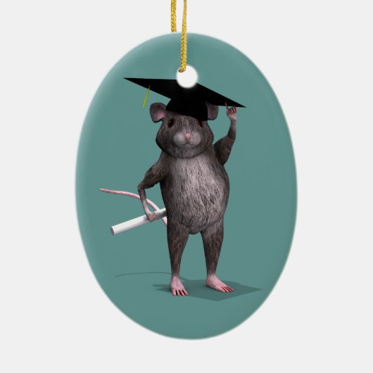 Smartste rat in de stad keramisch ornament (Achterkant)