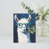 Smarty Llama Chic Feestdagenkaart (Staand voorkant)