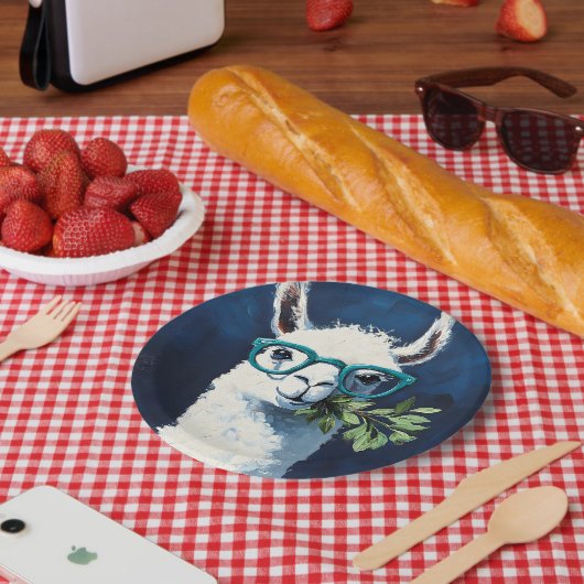 Smarty Llama Chic Papieren Bordje (Picknick)