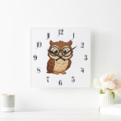 Smarty owl vierkante klok (Huis)