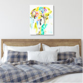 Smarty-Pants Elephant Canvas Afdruk (Insitu (Slaapkamer))