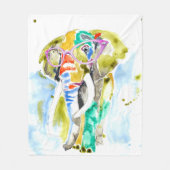 Smarty-Pants Elephant Fleece Deken (Voorkant)