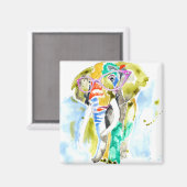 Smarty-Pants Elephant Magneet (Voorkant / Achterkant)