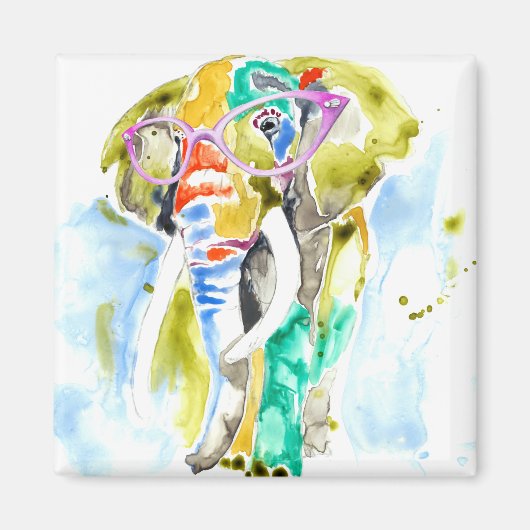 Smarty-Pants Elephant Magneet (Voorkant)