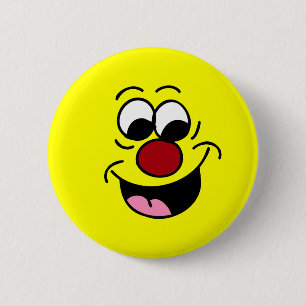 Smarty Pants Face Grumpey Ronde Button 5,7 Cm
