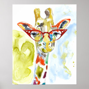 Smarty-Pants Giraffe Poster