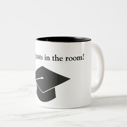 "Smarty-pants in the room" Twee-toonse Mok (Voorkant rechts)