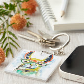 Smarty-Pants Llama Sleutelhanger (Voorkant Rechts)