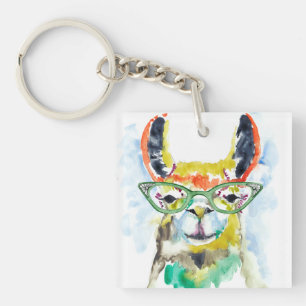 Smarty-Pants Llama Sleutelhanger