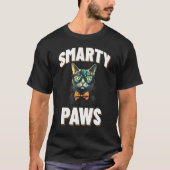 Smarty Paws Kat Dragen Bril T-shirt (Voorkant)