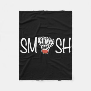 Smash Badminton - Badmintonspeler - Shuttle Raque Fleece Deken