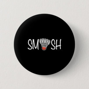 Smash Badminton - Badmintonspeler - Shuttle Raque Ronde Button 5,7 Cm