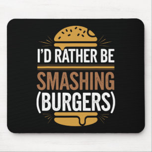 Smash Burger Lover Gegrilde Cheeseburger Flat Top Muismat