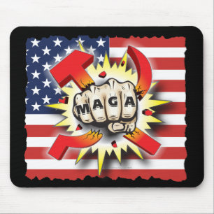 SMASH COMMUNISM MAGA FIST AMERICAN PRIS MUISMAT