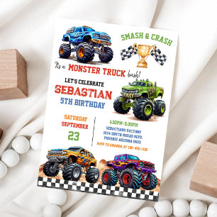 Smash & Crash Het Monster Truck Feest voor Jongens Kaart