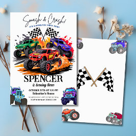 Smash & Crash Monster Truck Bash 3e verjaardag Kaart