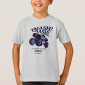 Smash Crash - Verjaardag van de Paarse monstertruc T-shirt (Voorkant)