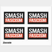 Smash Fascisme Rechthoekige Sticker (Vel)