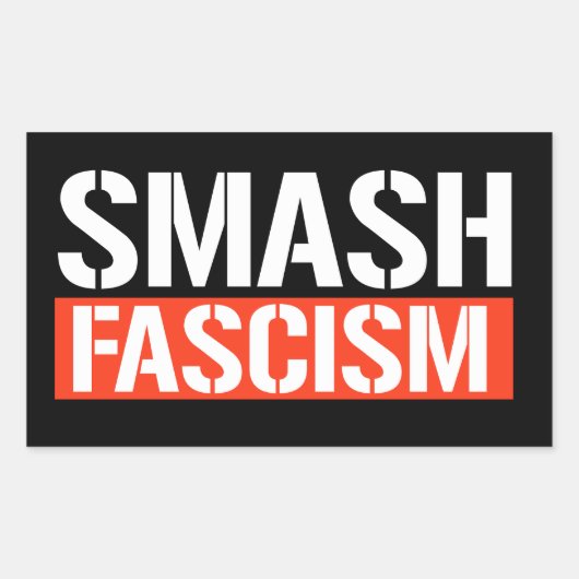Smash Fascisme Rechthoekige Sticker (Voorkant)