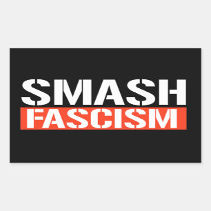 Smash Fascisme Rechthoekige Sticker