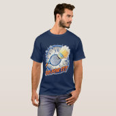 Smash het! Comic Style Badminton T-shirt (Voorkant volledig)
