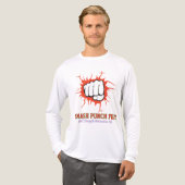 Smash Punch Fist – Bold Strength Motivation Art Tri-Blend Shirt (Voorkant)