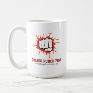 Smash Punch Vuist – Krachtige Motivatie Kunst Koffiemok