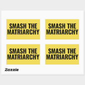 Smash the Matriarchy Rechthoekige Sticker (Vel)