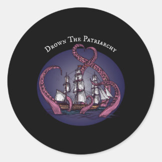 smash the patriarchy feminist octopus feminisme ronde sticker