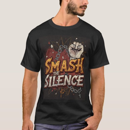smash the silence t-shirt (Voorkant)